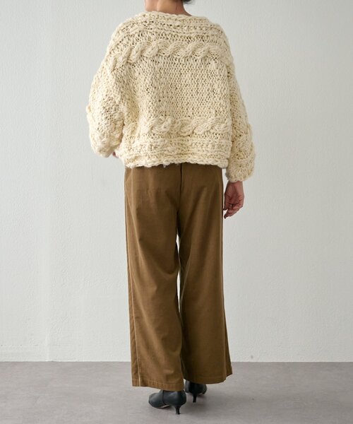 BEARDSLEY（ビアズリー）の「《15 quinze》棒針ケーブルプルオーバー（ニット/セーター・レディース・アイボリー・FREE）」の13枚目の写真