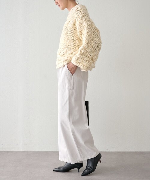 BEARDSLEY（ビアズリー）の「《15 quinze》棒針ケーブルプルオーバー（ニット/セーター・レディース・アイボリー・FREE）」の15枚目の写真