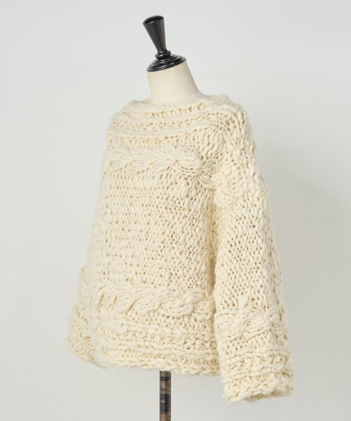 BEARDSLEY（ビアズリー）の「《15 quinze》棒針ケーブルプルオーバー（ニット/セーター・レディース・アイボリー・FREE）」の20枚目の写真