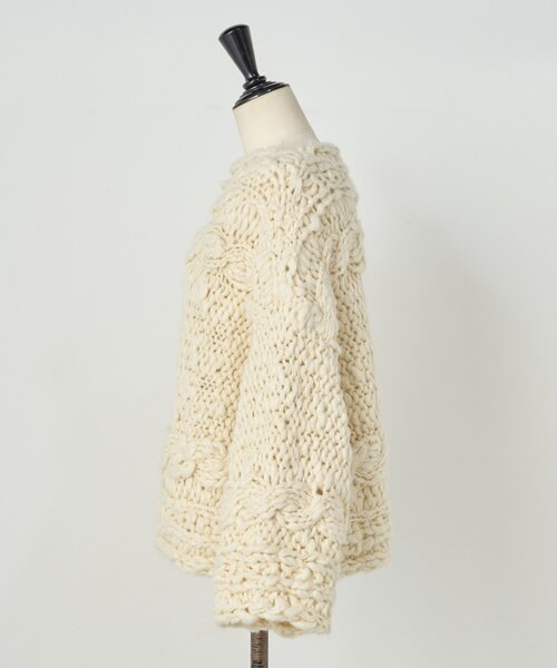 BEARDSLEY（ビアズリー）の「《15 quinze》棒針ケーブルプルオーバー（ニット/セーター・レディース・アイボリー・FREE）」の21枚目の写真