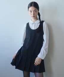 FEKETE(tFPe)low waist mini pleats dress / [EGXg~jv[cs[X(s[X)