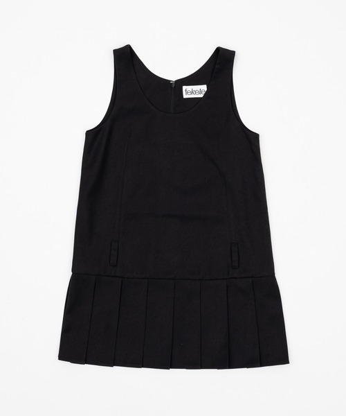 fekete low waist mini pleats dress ワンピース セール】low waist mini pleats dress / ローウエストミニ丈プリーツ