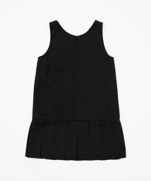 FEKETE ローウエストミニ丈プリーツワンピース ブラック セール】low waist mini pleats dress / ローウエストミニ丈プリーツ