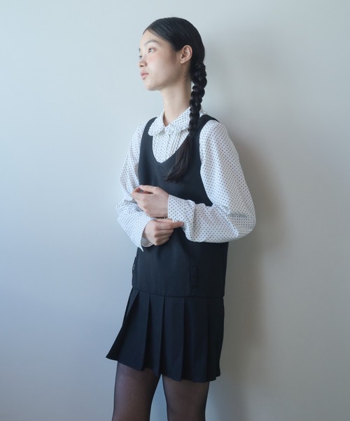 FEKETE（フェケテ）の「low waist mini pleats dress / ローウエストミニ丈プリーツワンピース（ワンピース・レディース・グレー/ブラック・SMALL/MEDIUM/LARGE）」の17枚目の写真
