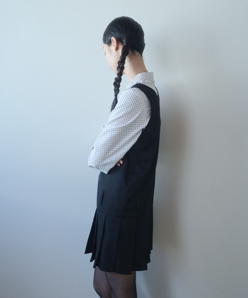 FEKETE（フェケテ）の「low waist mini pleats dress / ローウエスト