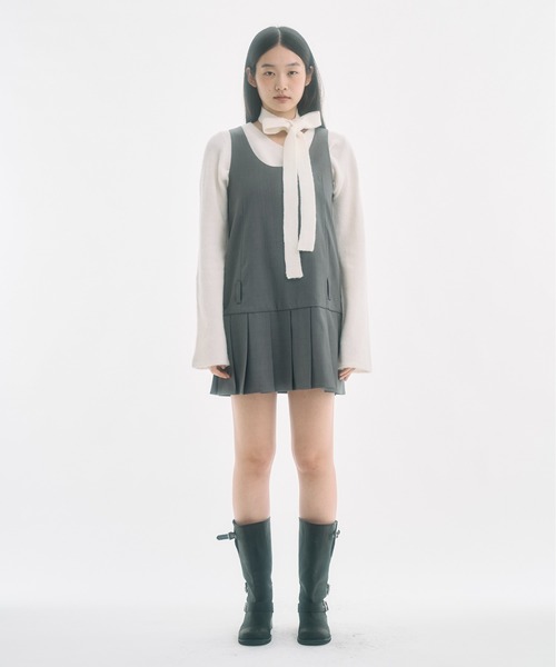 セール】low waist mini pleats dress / ローウエストミニ丈プリーツ