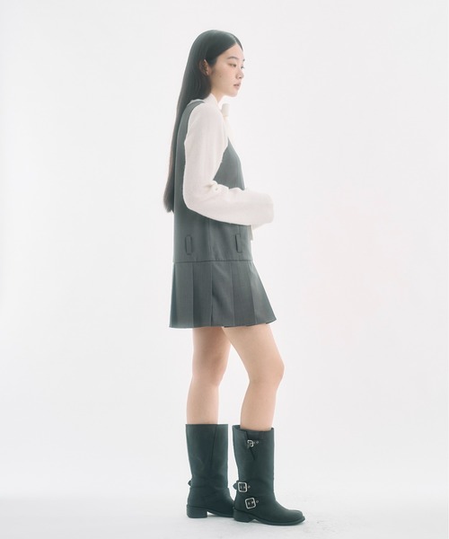 セール】low waist mini pleats dress / ローウエストミニ丈プリーツ