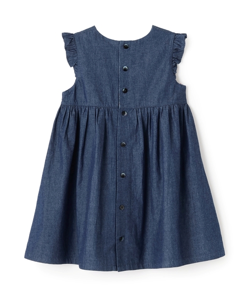 sense of wonder（センスオブワンダー）の「デニムスモッキングジャンパースカート（ジャンパースカート・キッズ・ネイビー・120cm/130cm/90cm/100cm/110cm/80ｃｍ）」の2枚目の写真