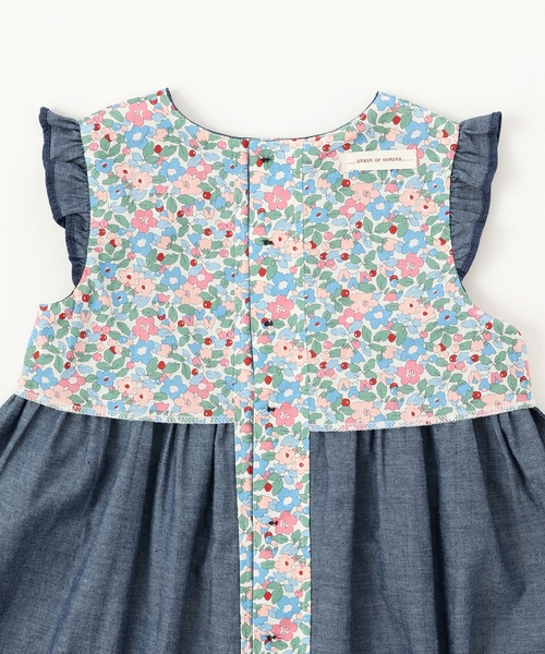 sense of wonder（センスオブワンダー）の「デニムスモッキングジャンパースカート（ジャンパースカート・キッズ・ネイビー・120cm/130cm/90cm/100cm/110cm/80ｃｍ）」の5枚目の写真