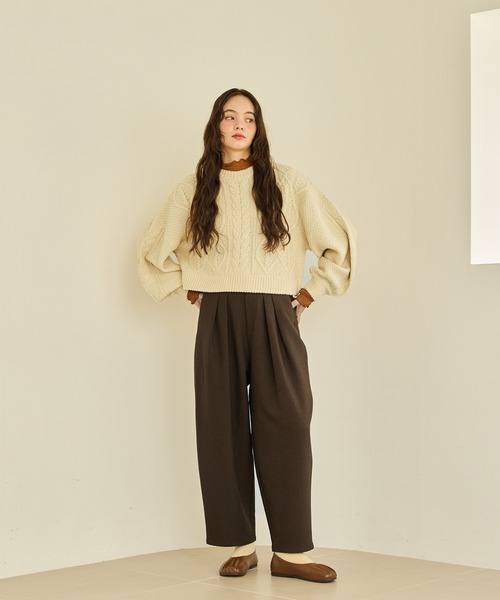 wide cocoon slacks pants/ワイドコクーンスラックスパンツ