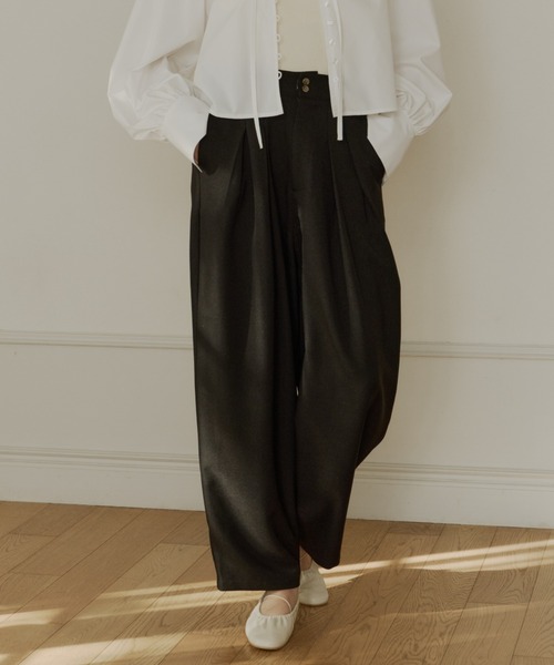 wide cocoon slacks pants/ワイドコクーンスラックスパンツ
