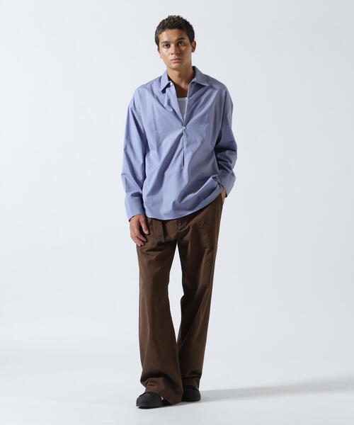 Toironier(トワロニエ)の「Toironier/トワロニエ/2Button Skipper Shirts(シャツ/ブラウス・メンズ・チャコールグレー/ブラック/ブルー・1/2)」の11枚目の写真