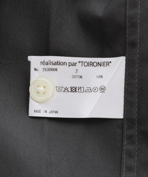 Toironier(トワロニエ)の「Toironier/トワロニエ/2Button Skipper Shirts(シャツ/ブラウス・メンズ・チャコールグレー/ブラック/ブルー・1/2)」の12枚目の写真
