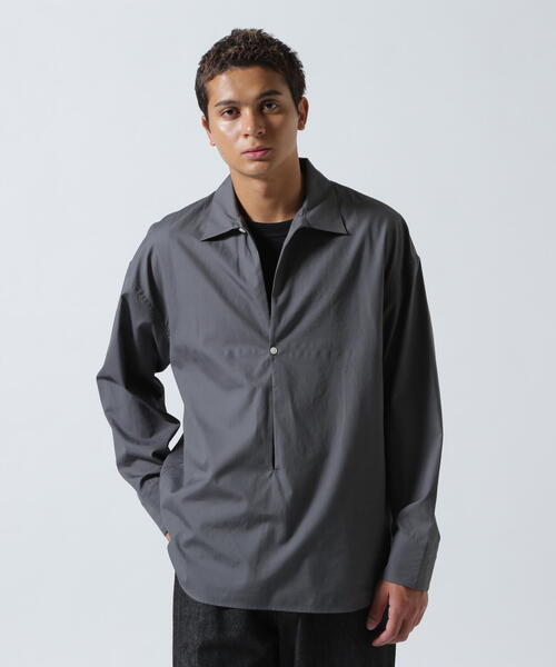 Toironier(トワロニエ)の「Toironier/トワロニエ/2Button Skipper Shirts(シャツ/ブラウス・メンズ・チャコールグレー/ブラック/ブルー・1/2)」の1枚目の写真