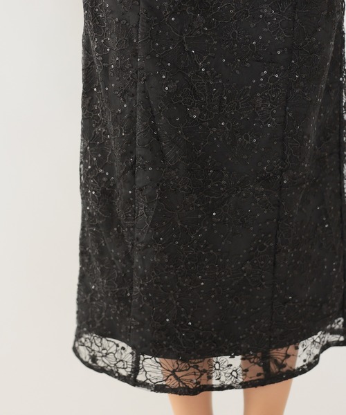 haremode(ハレモード)の「結婚式 お呼ばれ 二次会 謝恩会 成人式 同窓会 対応 20代 30代 ブロッサム チュール シアー 肩あき フリル袖 Iライン きれいめ セレモニー パーティ オケージョン ドレス(ドレス・レディース・ベージュ/ライトグレー/ブラック・S/M)」の19枚目の写真