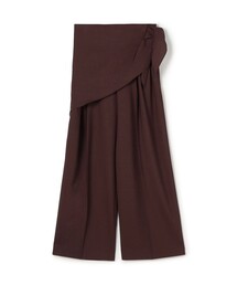 MACPHEE | ポリエステルウールストレッチ タックワイドパンツ(スラックス)