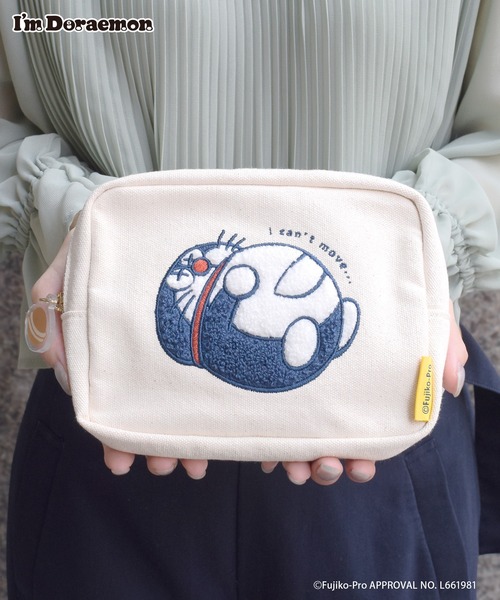 I'M DORAEMON/【WEB限定】サガラ刺繍ボックスポーチ（ポーチ