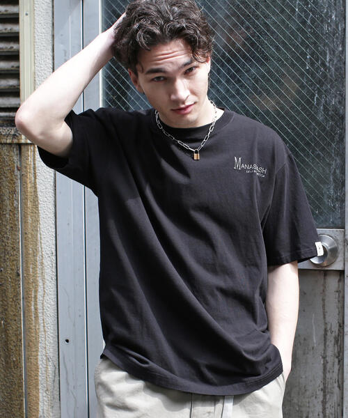 MANASTASH(マナスタッシュ)の「MANASTASH/マナスタッシュ/MANA EMB LOGO TEE(Tシャツ/カットソー・メンズ・ベージュ/ホワイト/ネイビー/ブラック・S/XL/M/L)」の9枚目の写真