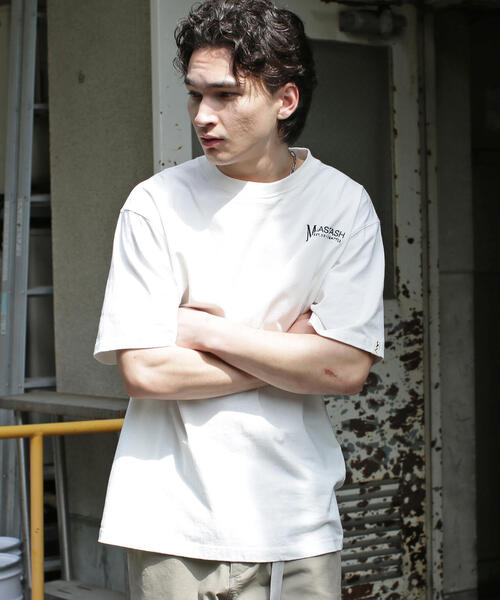 MANASTASH(マナスタッシュ)の「MANASTASH/マナスタッシュ/MANA EMB LOGO TEE(Tシャツ/カットソー・メンズ・ベージュ/ホワイト/ネイビー/ブラック・S/XL/M/L)」の13枚目の写真
