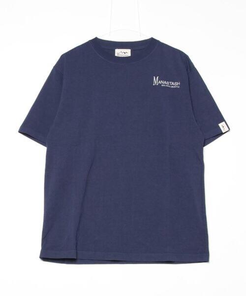 MANASTASH(マナスタッシュ)の「MANASTASH/マナスタッシュ/MANA EMB LOGO TEE(Tシャツ/カットソー・メンズ・ベージュ/ホワイト/ネイビー/ブラック・S/XL/M/L)」の20枚目の写真