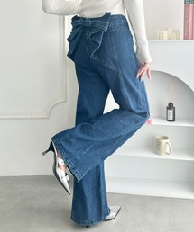 wears（ウェアーズ）の「バッグリボン付きデニムパンツ（デニムパンツ）」