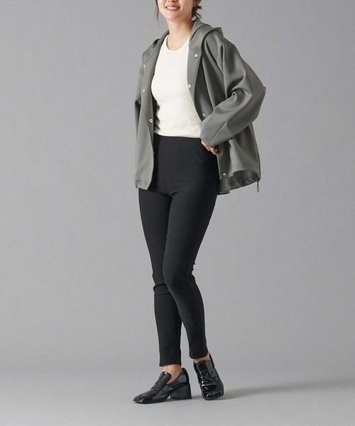 Tuche(トゥシェ)の「Tuche/トゥシェ ストレートパンツ レーヨン混素材 ストレッチ(その他パンツ・レディース・ブラック/オリーブ/ネイビー/ベージュ・MEDIUM/LARGE/X-LARGE)」の11枚目の写真