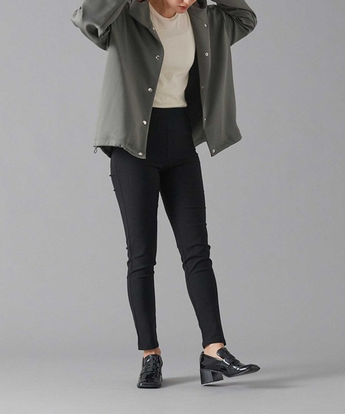 Tuche(トゥシェ)の「Tuche/トゥシェ ストレートパンツ レーヨン混素材 ストレッチ(その他パンツ・レディース・ブラック/オリーブ/ネイビー/ベージュ・MEDIUM/LARGE/X-LARGE)」の12枚目の写真