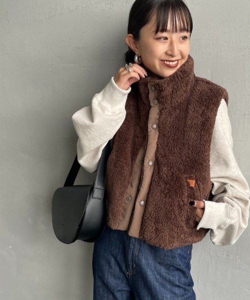 UNIVERSAL OVERALL 別注 ショート丈ボアベスト セール】[UNIVERSAL OVERALL/ユニバーサルオーバーオール] 別注