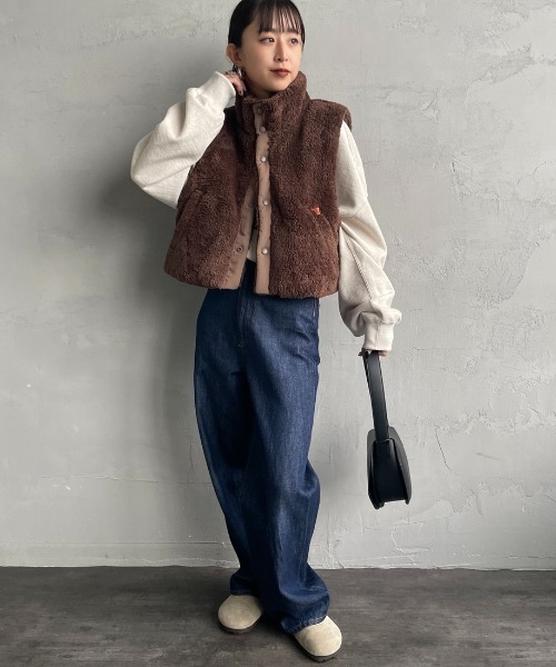 UNIVERSAL OVERALL 別注 ショート丈ボアベスト セール】[UNIVERSAL OVERALL/ユニバーサルオーバーオール] 別注