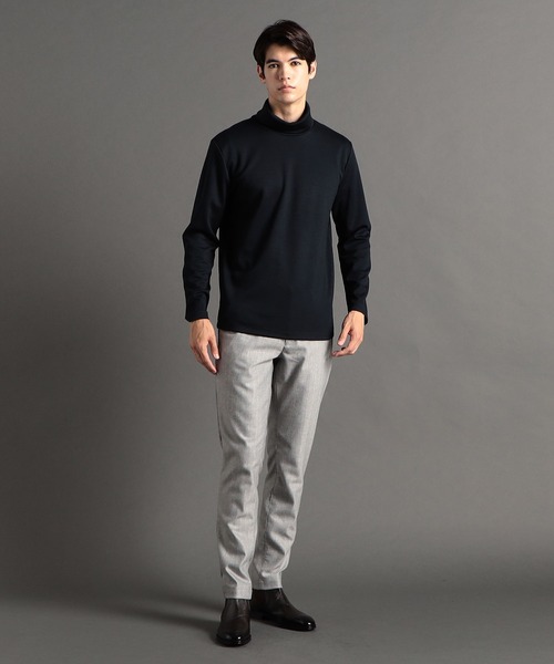 MONSIEUR NICOLE(ムッシュニコル)の「【ex/tra】ウールストレッチヘリンボン トラックパンツ(その他パンツ・メンズ・ブルーグレー/ネイビー/グレー/チャコールグレー/ホワイト・MEDIUM/LARGE/X-LARGE/SMALL)」の9枚目の写真