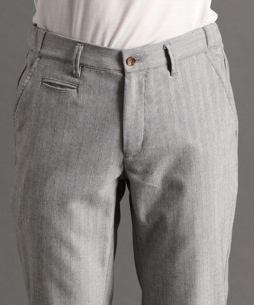 MONSIEUR NICOLE(ムッシュニコル)の「【ex/tra】ウールストレッチヘリンボン トラックパンツ(その他パンツ・メンズ・ブルーグレー/ネイビー/グレー/チャコールグレー/ホワイト・MEDIUM/LARGE/X-LARGE/SMALL)」の15枚目の写真