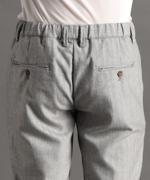 MONSIEUR NICOLE(ムッシュニコル)の「【ex/tra】ウールストレッチヘリンボン トラックパンツ(その他パンツ・メンズ・ブルーグレー/ネイビー/グレー/チャコールグレー/ホワイト・MEDIUM/LARGE/X-LARGE/SMALL)」の16枚目の写真