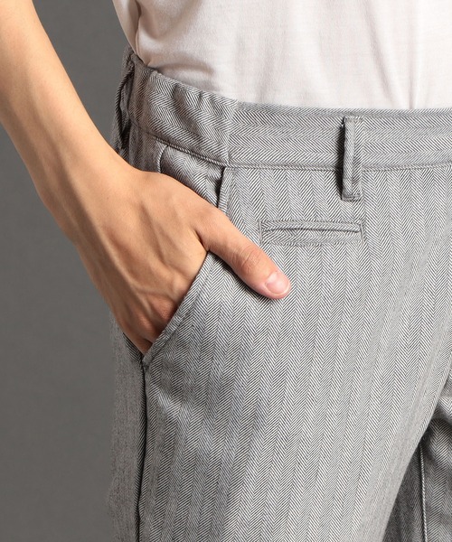 MONSIEUR NICOLE(ムッシュニコル)の「【ex/tra】ウールストレッチヘリンボン トラックパンツ(その他パンツ・メンズ・ブルーグレー/ネイビー/グレー/チャコールグレー/ホワイト・MEDIUM/LARGE/X-LARGE/SMALL)」の17枚目の写真