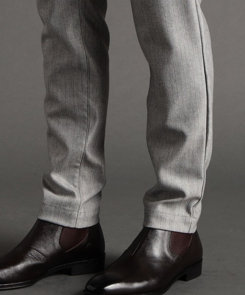 MONSIEUR NICOLE(ムッシュニコル)の「【ex/tra】ウールストレッチヘリンボン トラックパンツ(その他パンツ・メンズ・ブルーグレー/ネイビー/グレー/チャコールグレー/ホワイト・MEDIUM/LARGE/X-LARGE/SMALL)」の18枚目の写真