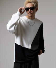 UVカット ソフトタッチ ストレッチ ワイドシルエット リブ付 ロンTEE