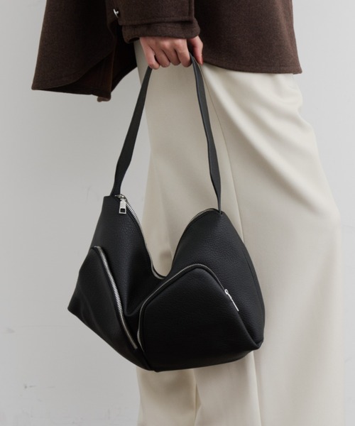 前ポケット付きバッグ ☆ ジョリーフルール JOLIE JOLI】ジョリージョリ デニム地前後あおりポケット付き