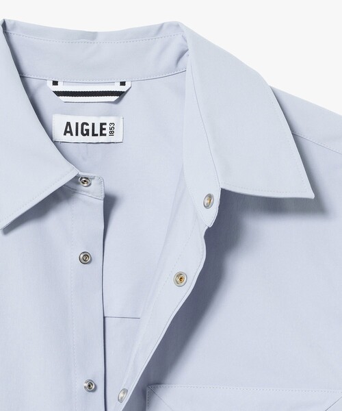 AIGLE(エーグル)の「撥水 ジップポケットオーバーシャツ(シャツ/ブラウス・メンズ・ブラック/ライトブルー・XL/M/S/L)」の22枚目の写真