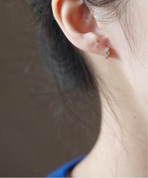 【blatto 925silver】シルバー925ミニフープ×ジルコニア コンビデザインピアス esm-pierce-4-17【RBTS】