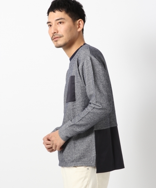 GLOBAL WORK（グローバルワーク）の「フハクキリカエポケスウェット/707169（スウェット・メンズ・グレー/ネイビー・MEDIUM/LARGE/SMALL/X-LARGE）」の7枚目の写真