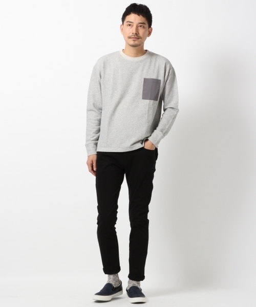 GLOBAL WORK（グローバルワーク）の「フハクキリカエポケスウェット/707169（スウェット・メンズ・グレー/ネイビー・MEDIUM/LARGE/SMALL/X-LARGE）」の8枚目の写真