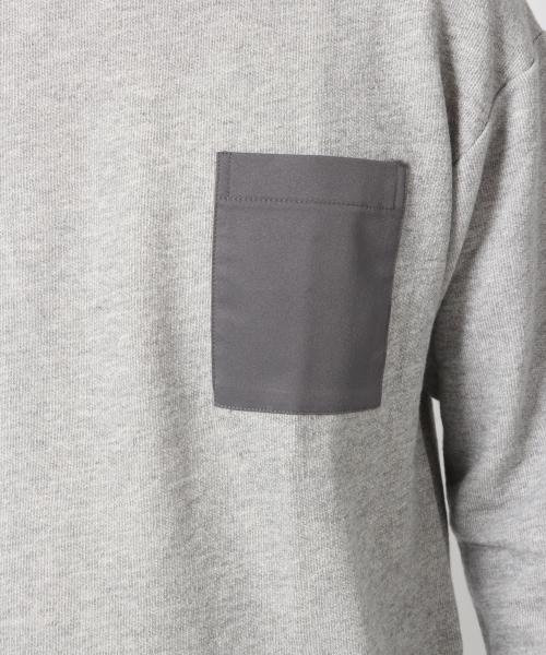 GLOBAL WORK（グローバルワーク）の「フハクキリカエポケスウェット/707169（スウェット・メンズ・グレー/ネイビー・MEDIUM/LARGE/SMALL/X-LARGE）」の4枚目の写真