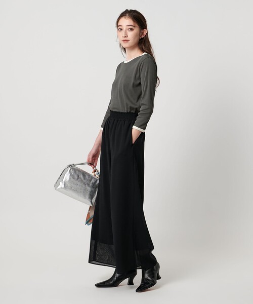 UNITED ARROWS（ユナイテッドアローズ）の「リブ バイカラー パイピング カットソー（Tシャツ/カットソー・レディース・オフホワイト/ダークブラウン/ダークグレー/ネイビー/ベージュ・FREE）」の11枚目の写真