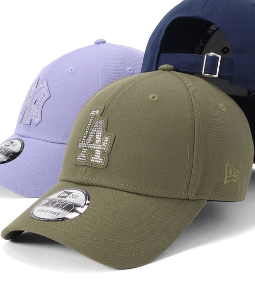 NEW ERA(ニューエラ)の「ニューエラキャップ 9FORTY ラインストーンMLB ONSPOTZ別注(キャップ・メンズ・ブラック/ブラック系/ピンク/ホワイト/グレー/カーキ/パープル/ブルー・FREE)」の6枚目の写真