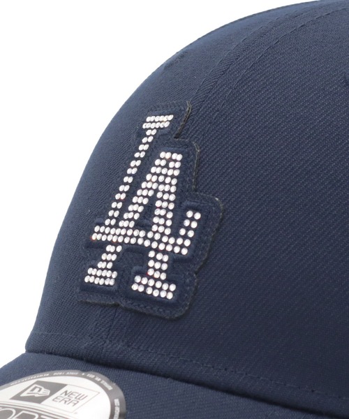 新品 ニューエラ キャップ 9FORTY MLB ライン ストーン ネイビー