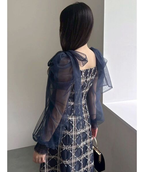 dazzlin（ダズリン）の「レースリボンオフショルドレス（ドレス・レディース・ピンク/ネイビー/アイボリー・SMALL/MEDIUM）」の22枚目の写真