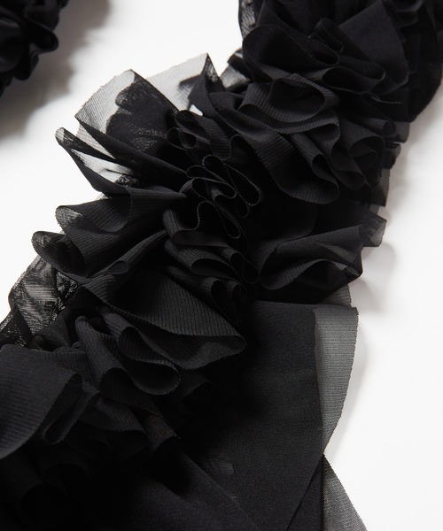 gomme（ゴム）の「フリルバッグ（ショルダーバッグ・レディース・ブラック/カーキ・FREE）」の8枚目の写真