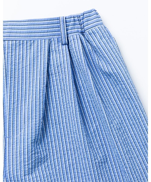 THOUSAND MILE（サウザンドマイル）の「[L's]LONG WIDE PANTS SEERSUCKER STRIPE/ロングワイドパンツ シアサッカーストライプ（その他パンツ・レディース・ブルー系その他/オレンジ系その他/グリーン系その他・L/M）」の11枚目の写真