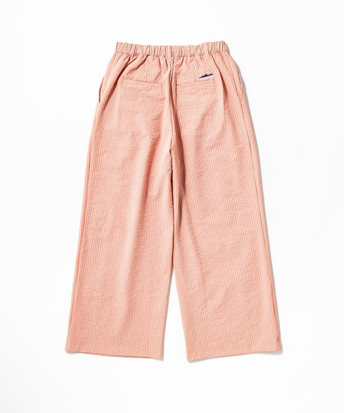 THOUSAND MILE（サウザンドマイル）の「[L's]LONG WIDE PANTS SEERSUCKER STRIPE/ロングワイドパンツ シアサッカーストライプ（その他パンツ・レディース・ブルー系その他/オレンジ系その他/グリーン系その他・L/M）」の5枚目の写真