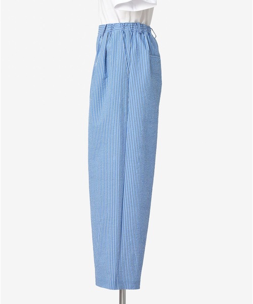 THOUSAND MILE（サウザンドマイル）の「[L's]LONG WIDE PANTS SEERSUCKER STRIPE/ロングワイドパンツ シアサッカーストライプ（その他パンツ・レディース・ブルー系その他/オレンジ系その他/グリーン系その他・L/M）」の7枚目の写真