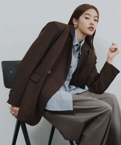 セール】ワイドショルダーテーラードジャケット（テーラードジャケット